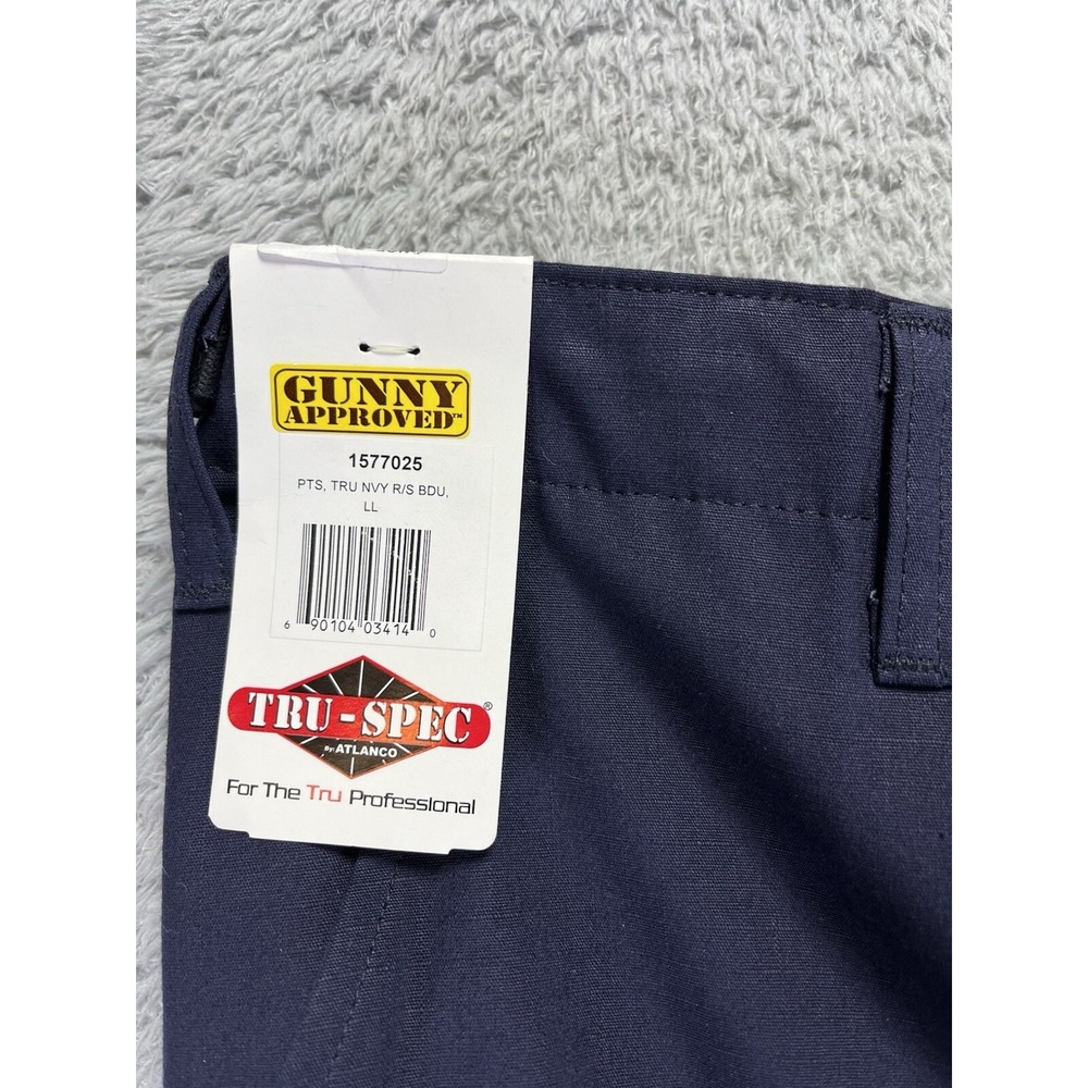 NWT Tru-Spec Mens Pants Large Long 39x36 BDU Basics Blue Adjustable Waist - Picture 2 of 8